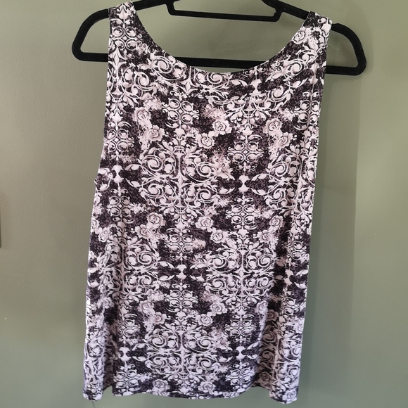 Sleeveless Floral Wide Strap Top Size Large Rietmans fits like Medium - Picture 4 of 7